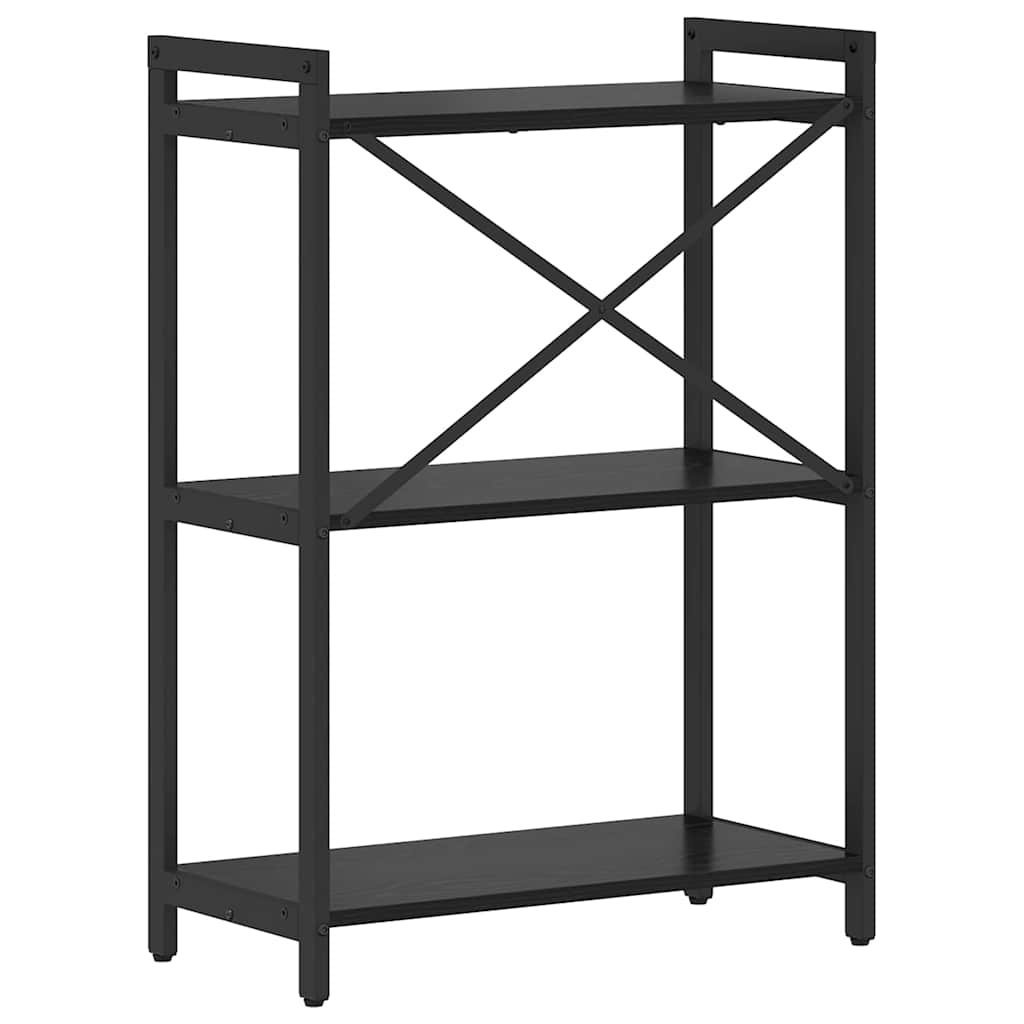 Bogreol Sort eg 60 x 30 x 85 cm Konstrueret træ