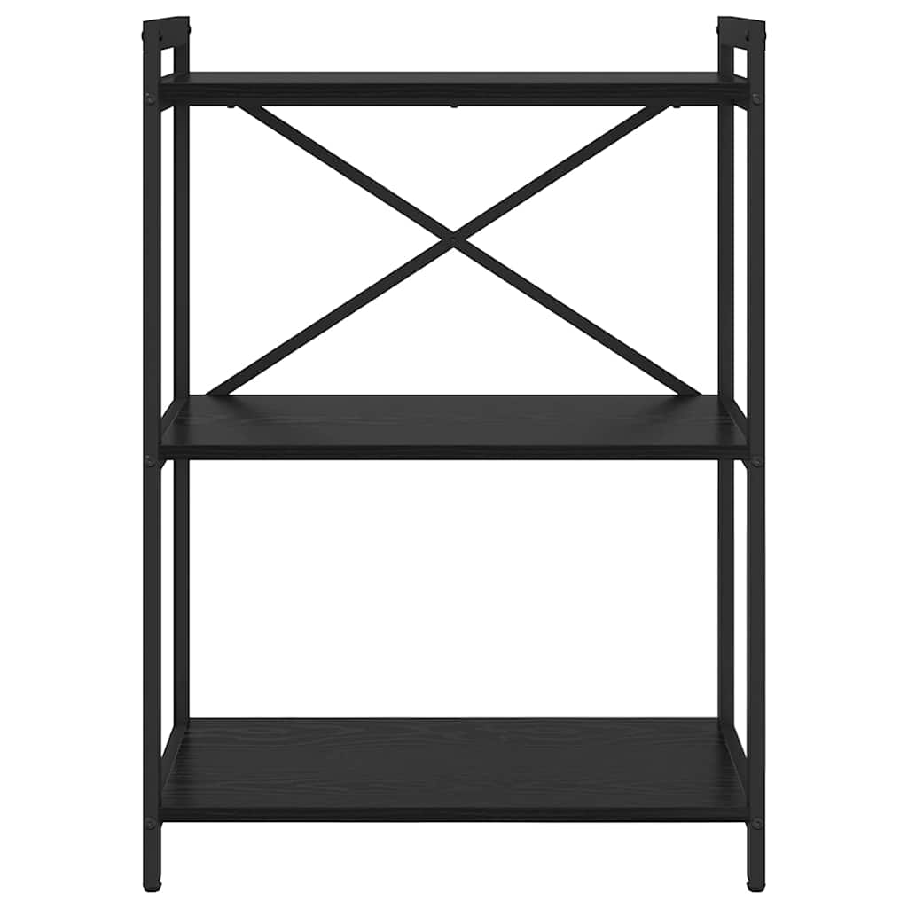 Bogreol Sort eg 60 x 30 x 85 cm Konstrueret træ