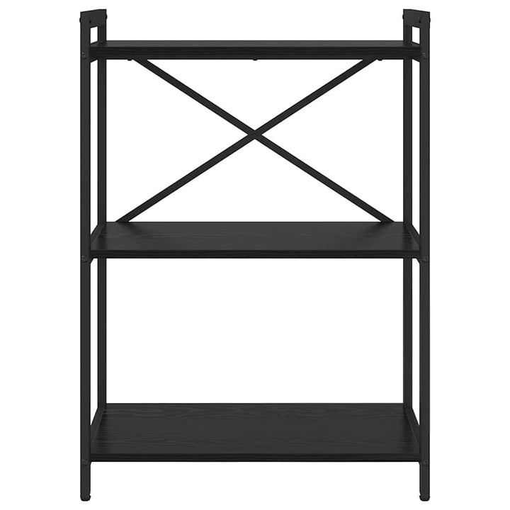 Bogreol Sort eg 60 x 30 x 85 cm Konstrueret træ