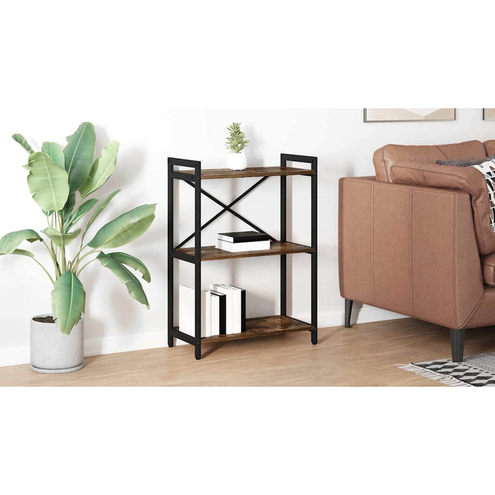 Bogreol Røget eg 60 x 30 x 85 cm Konstrueret træ