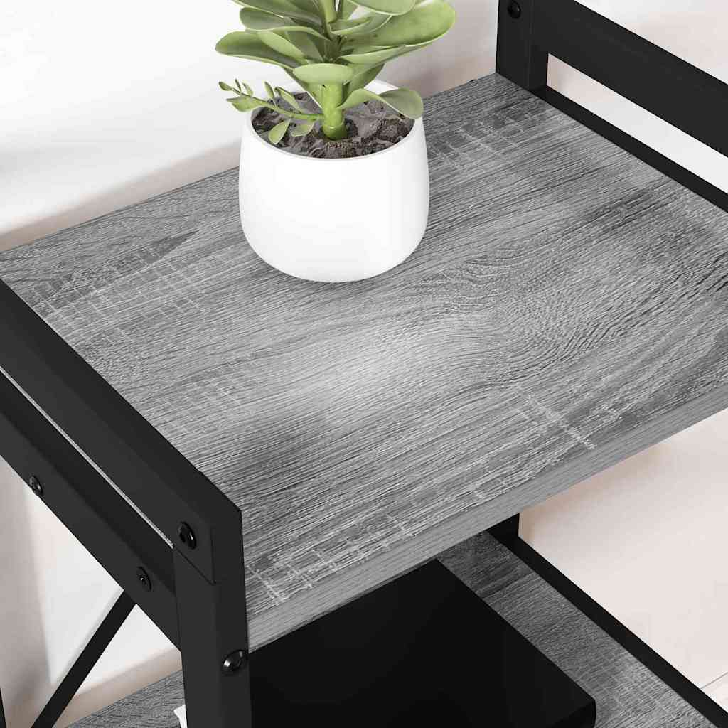 Bogreol Grå sonoma-eg 60 x 30 x 85 cm Konstrueret træ