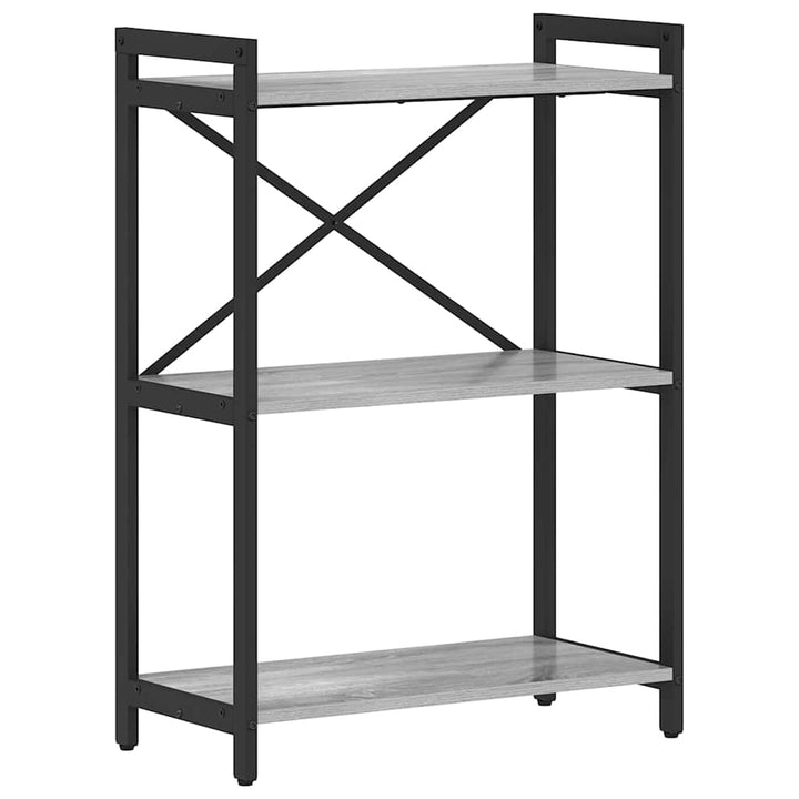 Bogreol Grå sonoma-eg 60 x 30 x 85 cm Konstrueret træ
