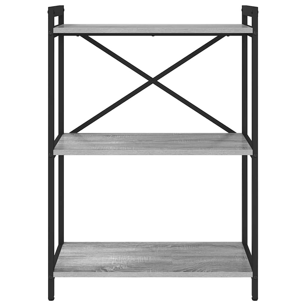 Bogreol 60 x 30 x 85 cm Konstrueret træ Grå sonoma-eg