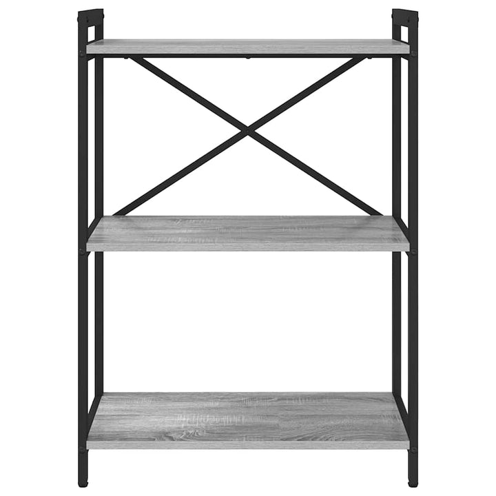 Bogreol 60 x 30 x 85 cm Konstrueret træ Grå sonoma-eg