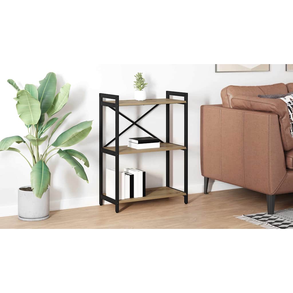 Bogreol Artisan Egetræ 60 x 30 x 85 cm Konstrueret træ