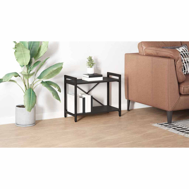 Bogreol Sort eg 60 x 30 x 50 cm Konstrueret træ