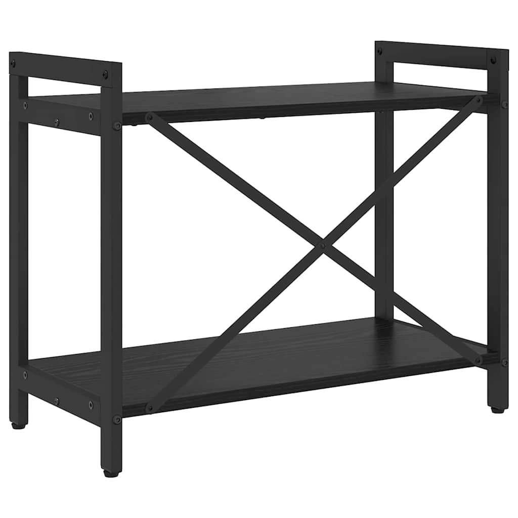 Bogreol Sort eg 60 x 30 x 50 cm Konstrueret træ