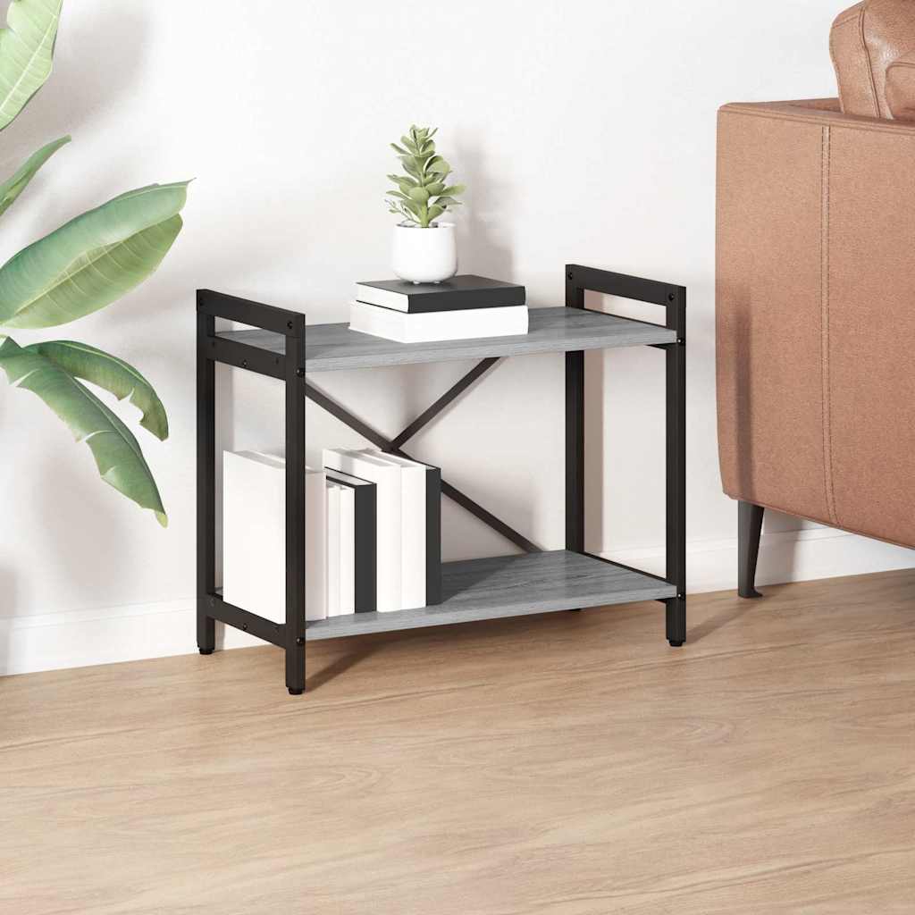 Bogreol Grå sonoma-eg 60 x 30 x 50 cm Konstrueret træ