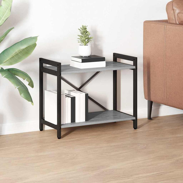 Bogreol Grå sonoma-eg 60 x 30 x 50 cm Konstrueret træ