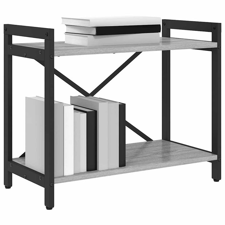 Bogreol Grå sonoma-eg 60 x 30 x 50 cm Konstrueret træ