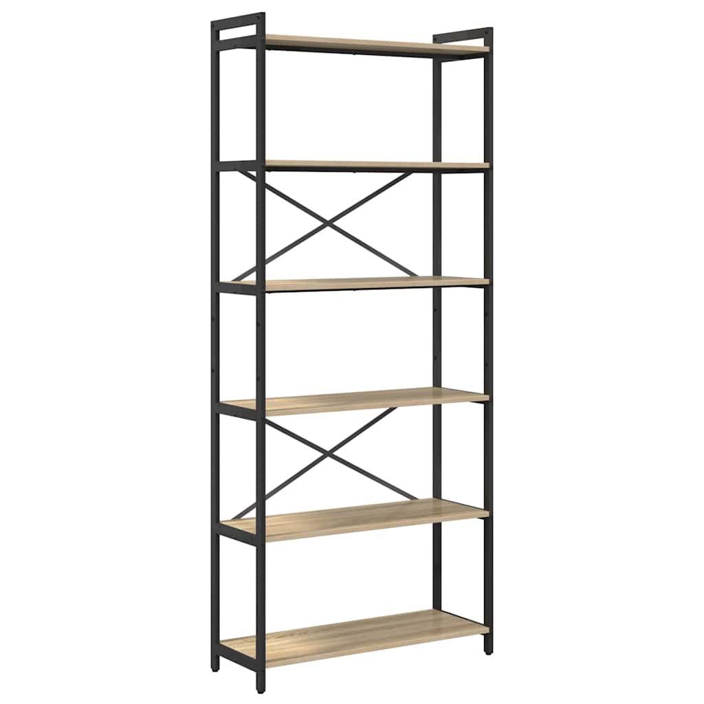 Bogreol Sonoma eg 80 x 30 x 189,5 cm Konstrueret træ