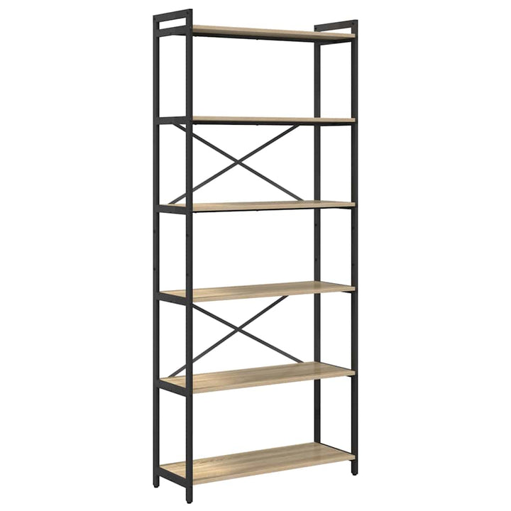 Bogreol Sonoma eg 80 x 30 x 189,5 cm Konstrueret træ