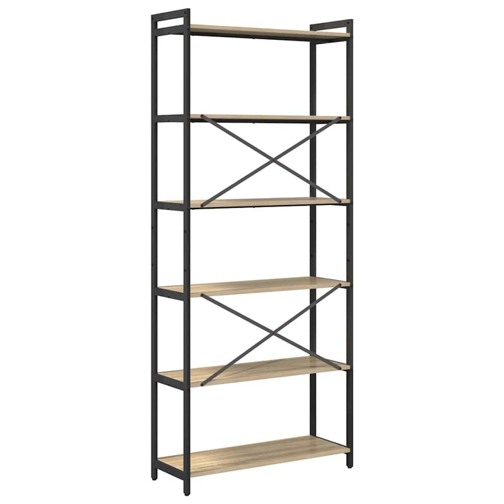 Bogreol Sonoma eg 80 x 30 x 189,5 cm Konstrueret træ