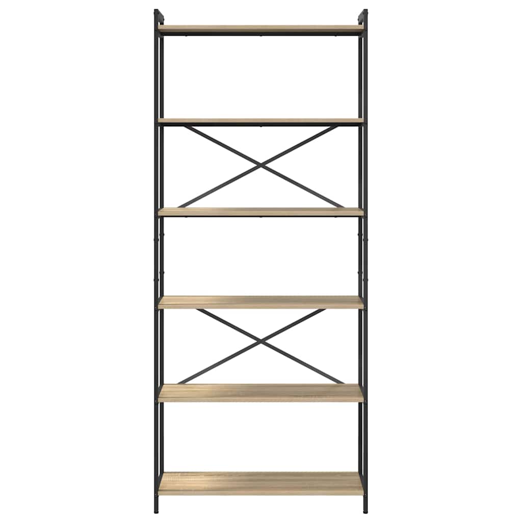 Bogreol Sonoma eg 80 x 30 x 189,5 cm Konstrueret træ