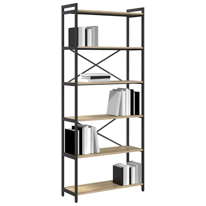 Bogreol Sonoma eg 80 x 30 x 189,5 cm Konstrueret træ