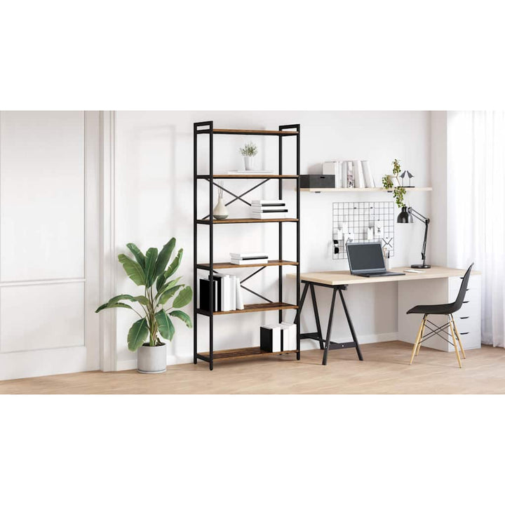 Bogreol Gammelt træ 80 x 30 x 189,5 cm Konstrueret træ