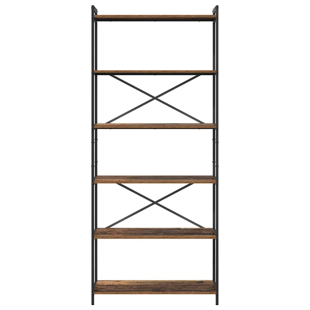 Bogreol Gammelt træ 80 x 30 x 189,5 cm Konstrueret træ