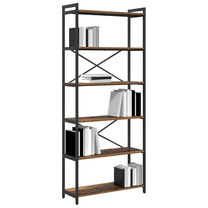 Bogreol Gammelt træ 80 x 30 x 189,5 cm Konstrueret træ