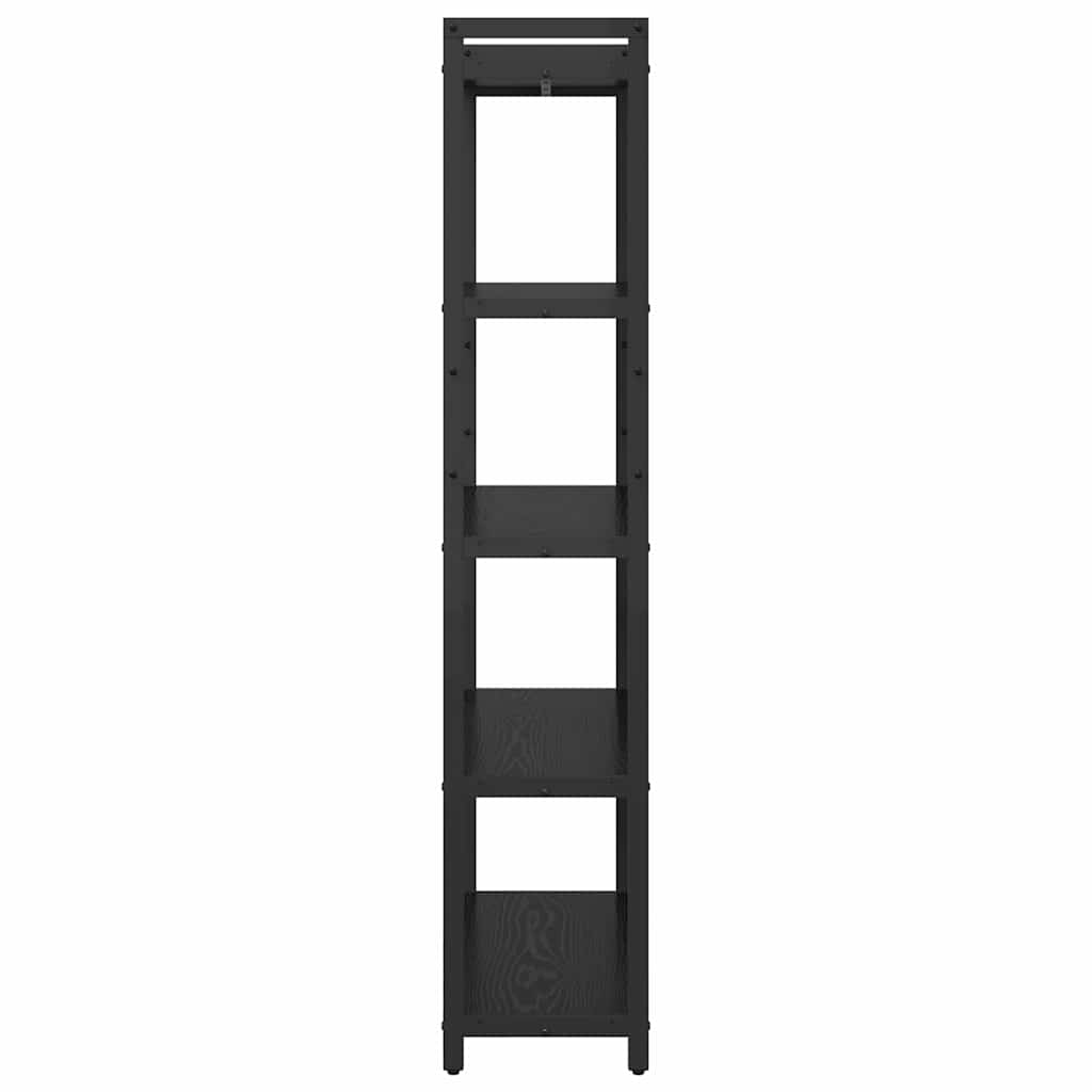 Bogreol Sort eg 80 x 30 x 155 cm Konstrueret træ