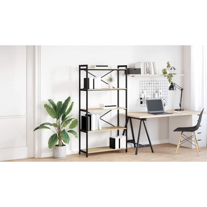Bogreol Sonoma eg 80 x 30 x 155 cm Konstrueret træ