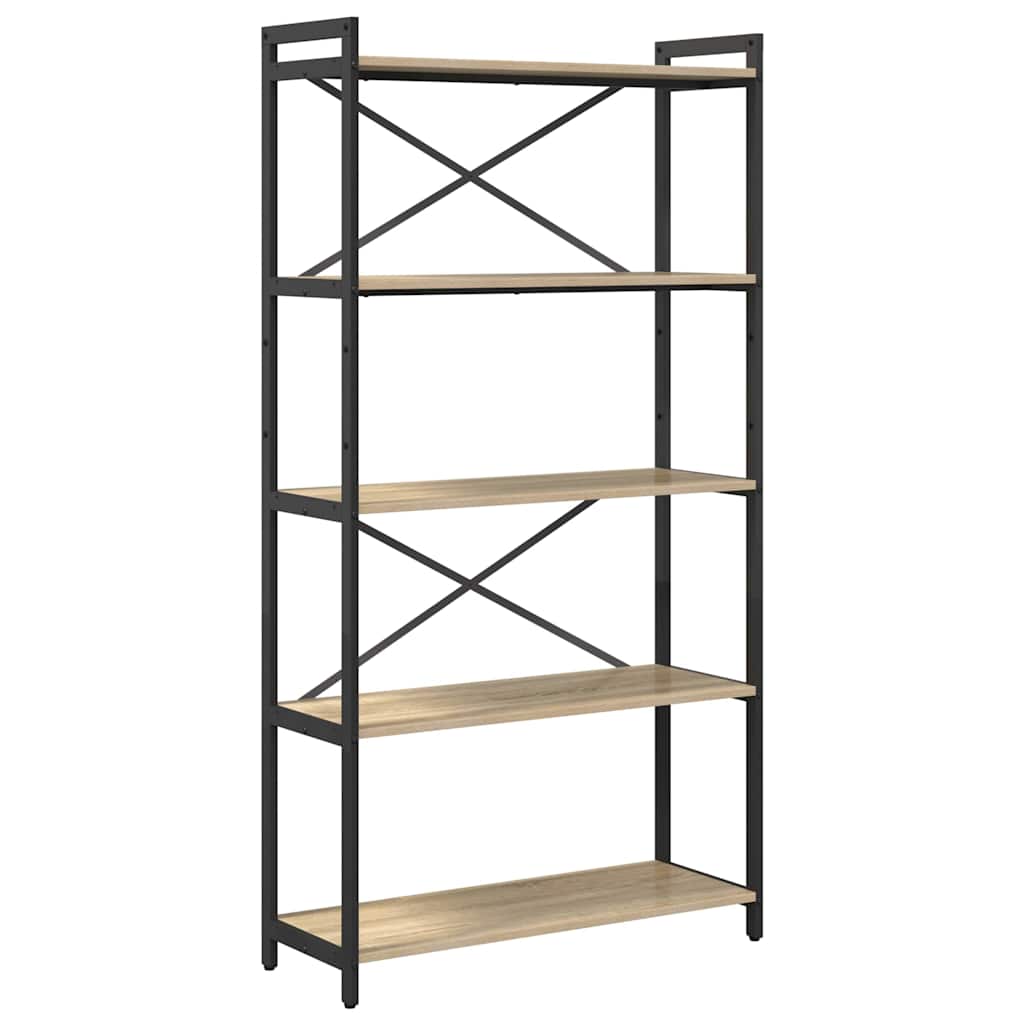 Bogreol Sonoma eg 80 x 30 x 155 cm Konstrueret træ
