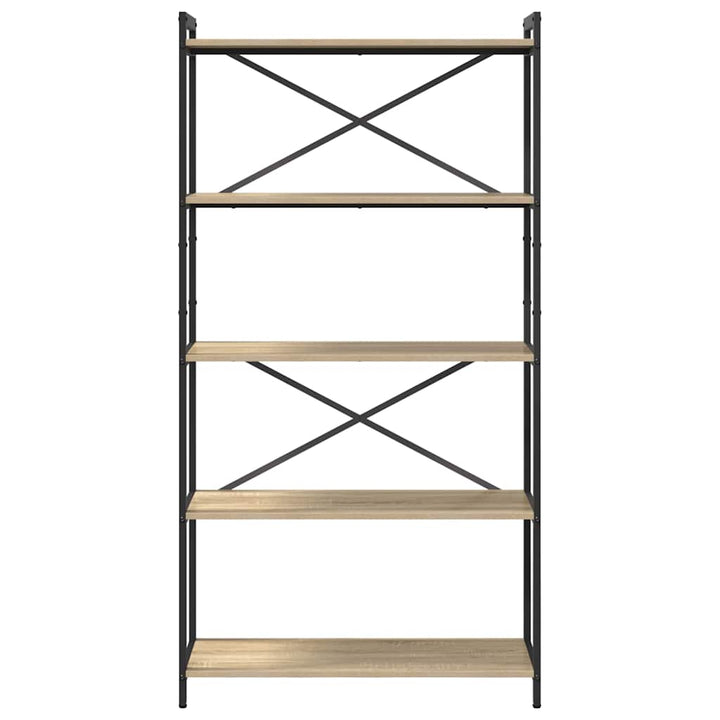 Bogreol Sonoma eg 80 x 30 x 155 cm Konstrueret træ