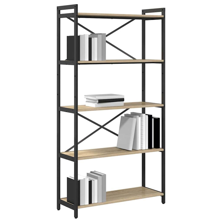 Bogreol Sonoma eg 80 x 30 x 155 cm Konstrueret træ