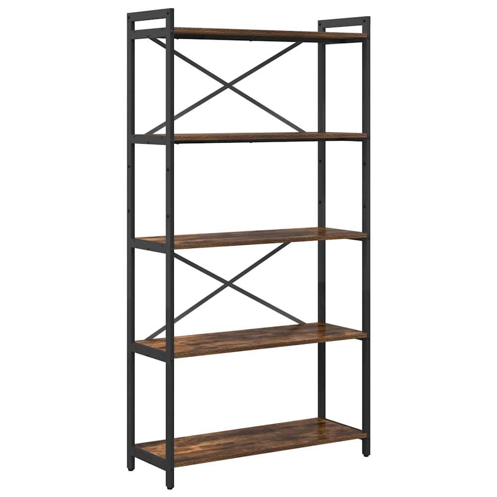 Bogreol Røget eg 80 x 30 x 155 cm Konstrueret træ
