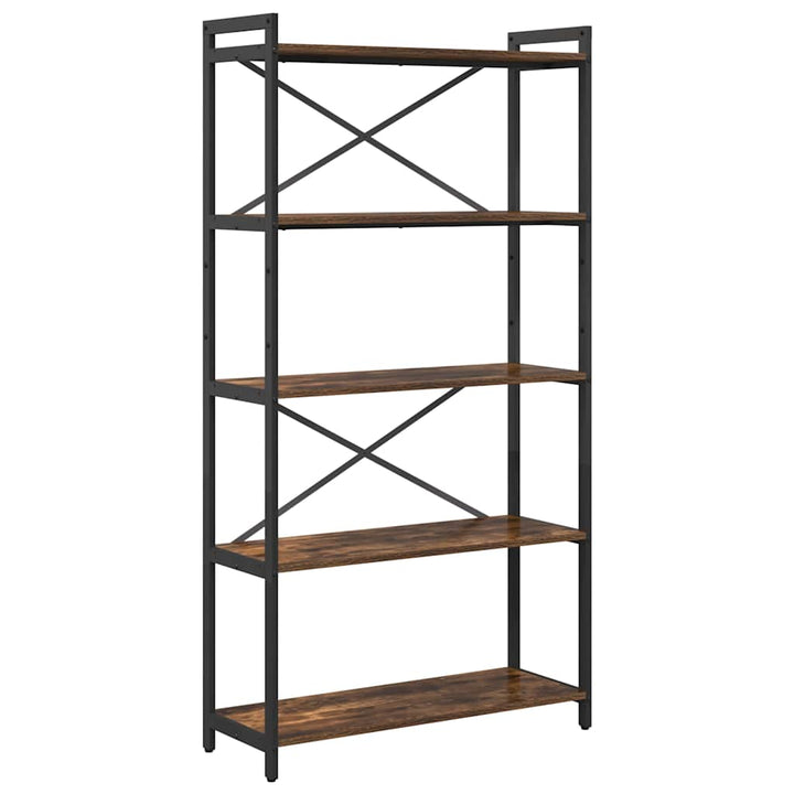 Bogreol Røget eg 80 x 30 x 155 cm Konstrueret træ