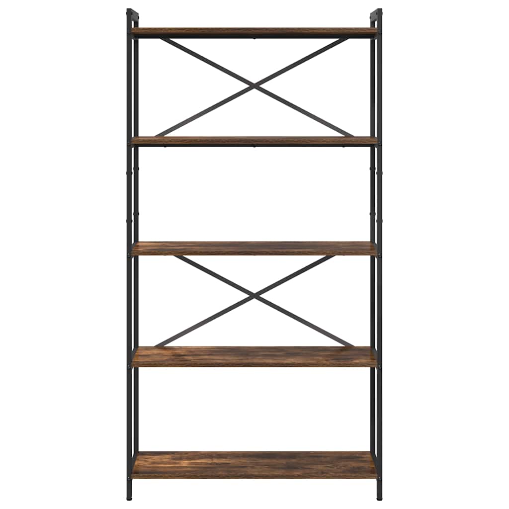 Bogreol Røget eg 80 x 30 x 155 cm Konstrueret træ