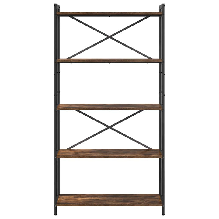 Bogreol Røget eg 80 x 30 x 155 cm Konstrueret træ