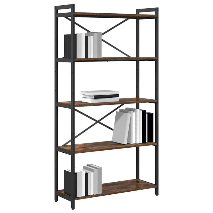 Bogreol Røget eg 80 x 30 x 155 cm Konstrueret træ