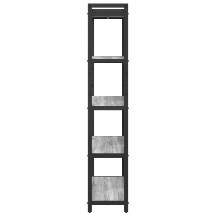 Bogreol Grå sonoma-eg 80 x 30 x 155 cm Konstrueret træ