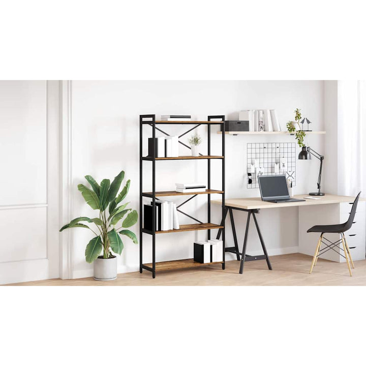 Bogreol Gammelt træ 80 x 30 x 155 cm Konstrueret træ