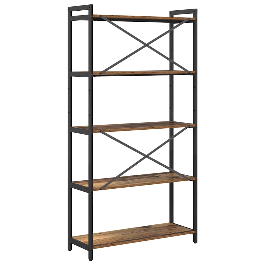 Bogreol Gammelt træ 80 x 30 x 155 cm Konstrueret træ