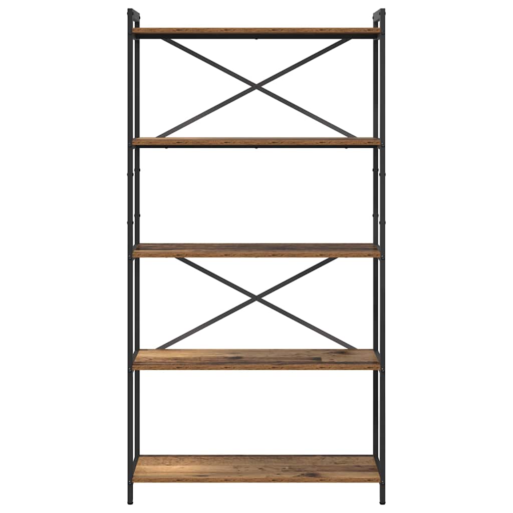 Bogreol Gammelt træ 80 x 30 x 155 cm Konstrueret træ