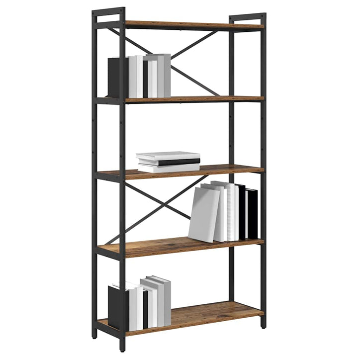 Bogreol Gammelt træ 80 x 30 x 155 cm Konstrueret træ