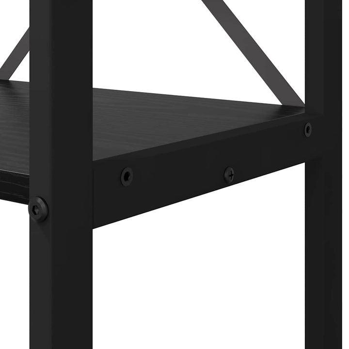Bogreol Sort eg 80 x 30 x 120 cm Konstrueret træ