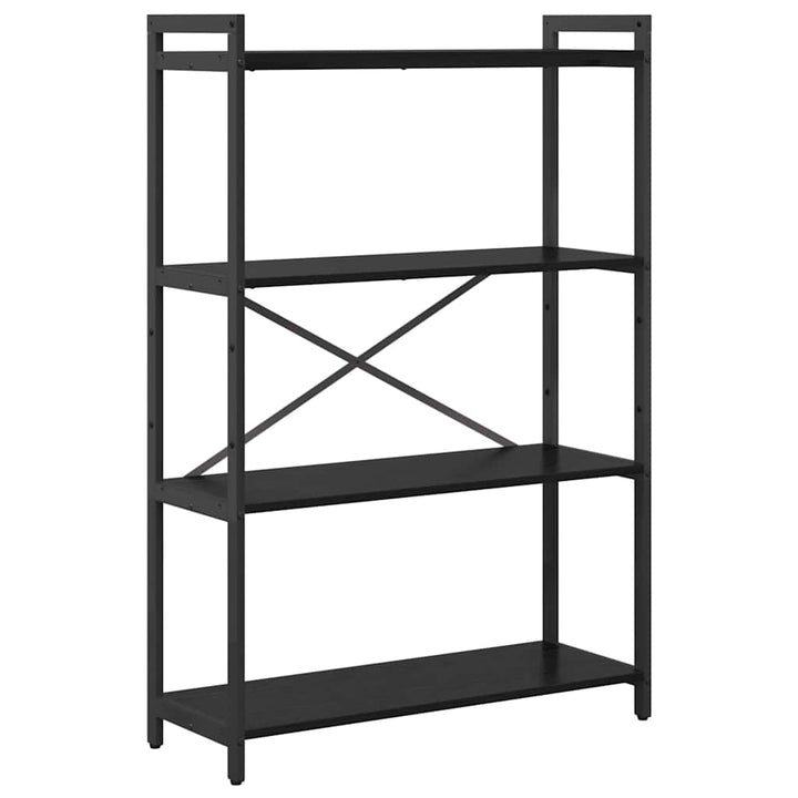 Bogreol Sort eg 80 x 30 x 120 cm Konstrueret træ