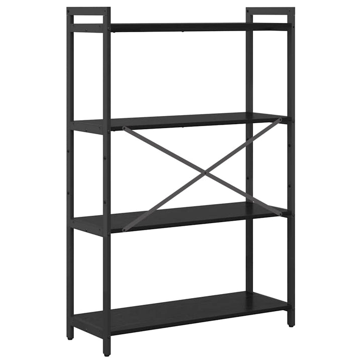 Bogreol Sort eg 80 x 30 x 120 cm Konstrueret træ