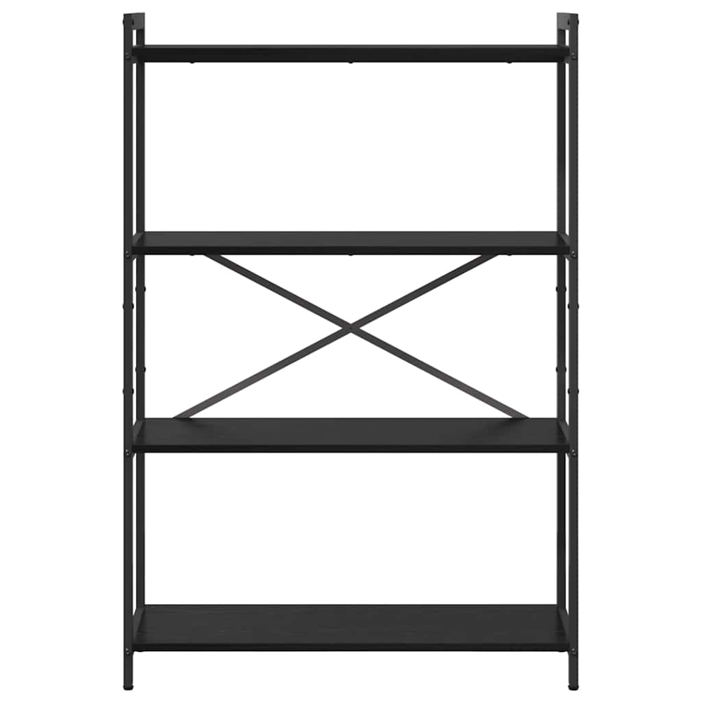 Bogreol Sort eg 80 x 30 x 120 cm Konstrueret træ