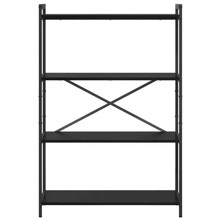 Bogreol Sort eg 80 x 30 x 120 cm Konstrueret træ