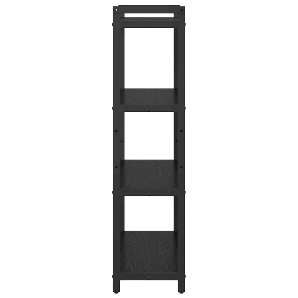 Bogreol Sort eg 80 x 30 x 120 cm Konstrueret træ