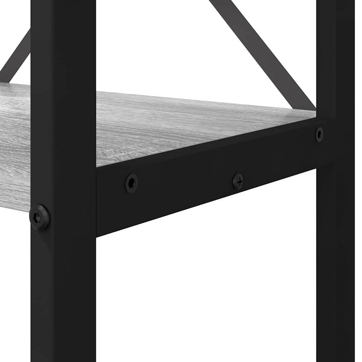 Bogreol Grå sonoma-eg 80 x 30 x 120 cm Konstrueret træ