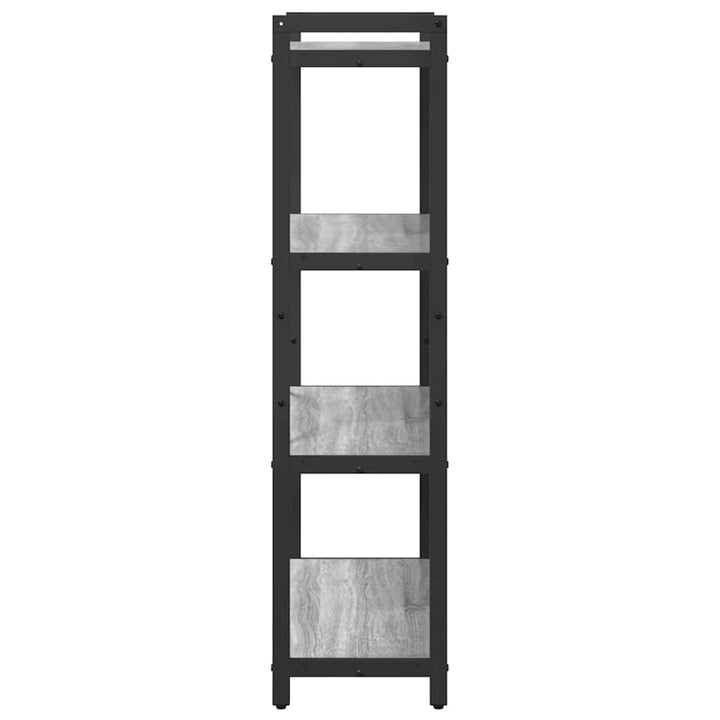 Bogreol Grå sonoma-eg 80 x 30 x 120 cm Konstrueret træ