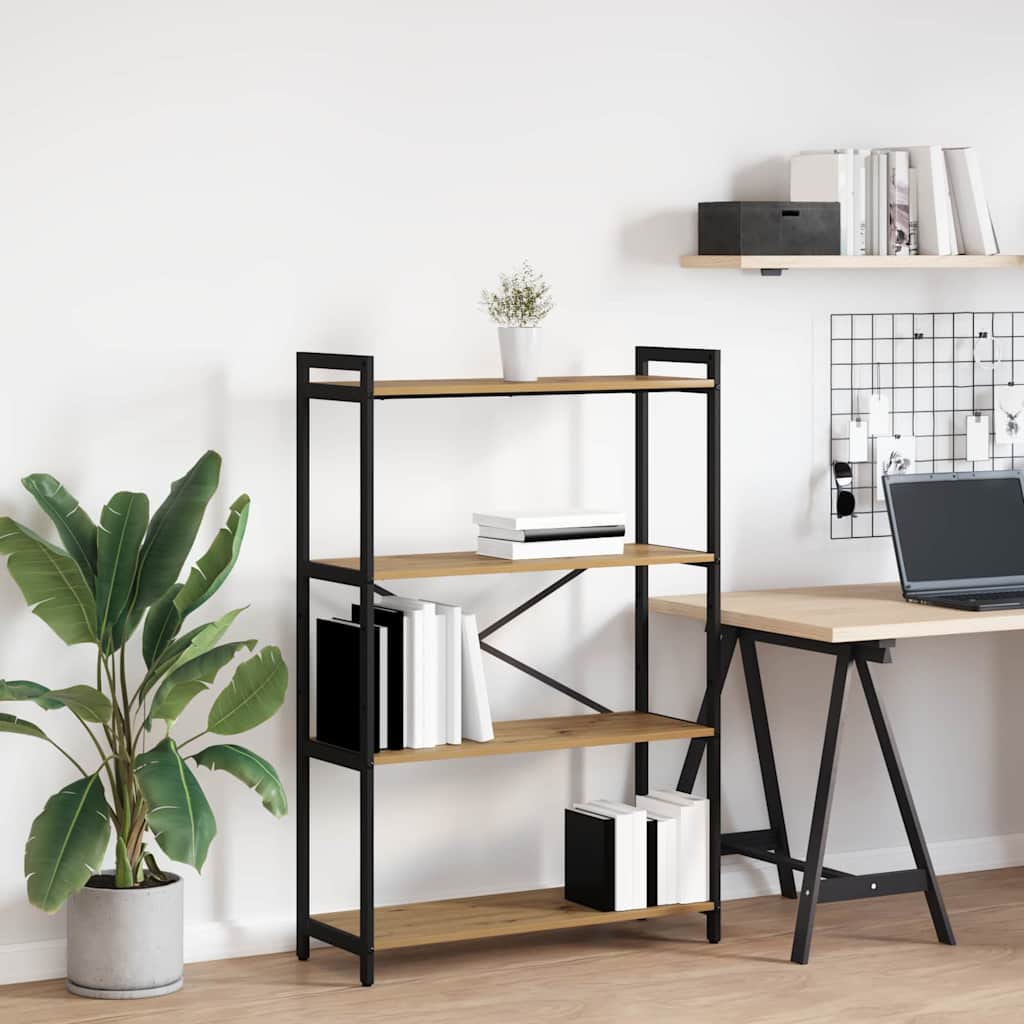 Bogreol Artisan Egetræ 80 x 30 x 120 cm Konstrueret træ