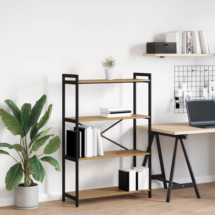 Bogreol 80 x 30 x 120 cm Konstrueret træ Artisan Egetræ