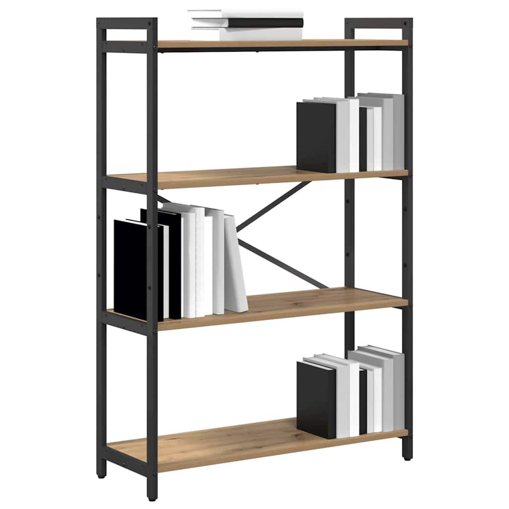 Bogreol Artisan Egetræ 80 x 30 x 120 cm Konstrueret træ