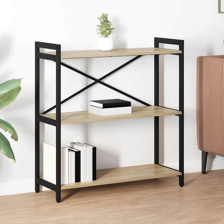 Bogreol Sonoma eg 80 x 30 x 85 cm Konstrueret træ