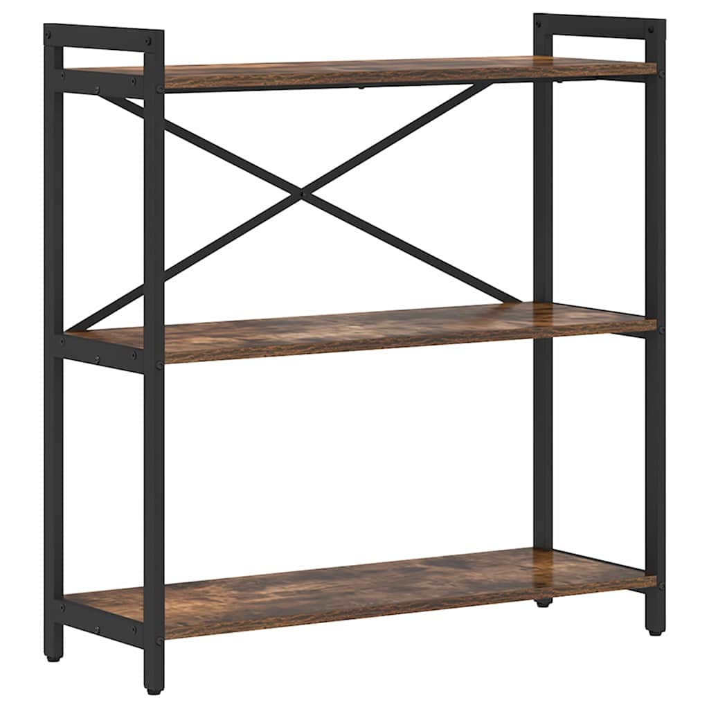 Bogreol Røget eg 80 x 30 x 85 cm Konstrueret træ